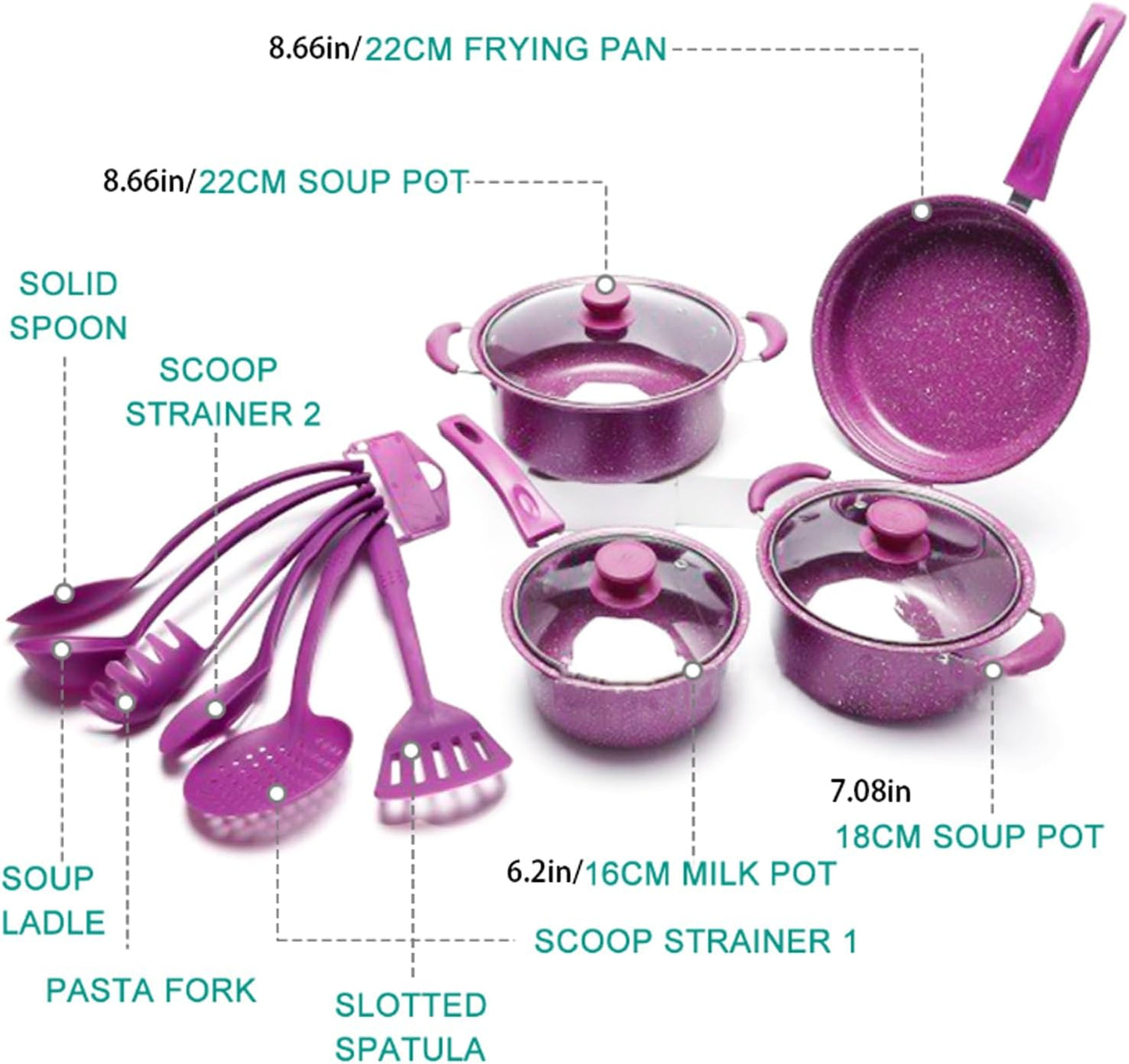 Set de olla de 13 piezas